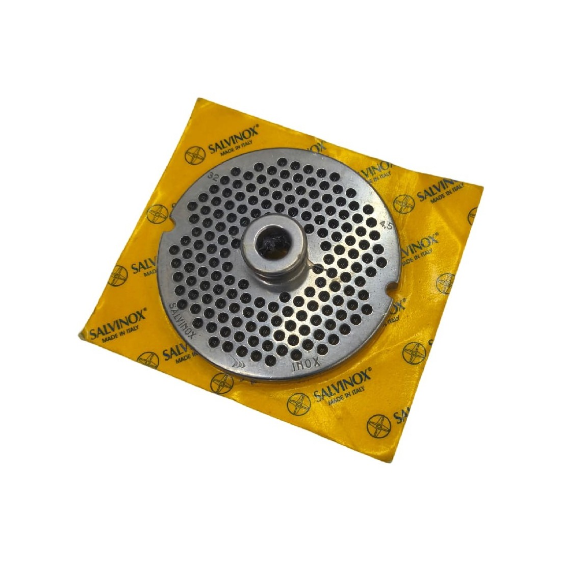 Placa Picadora de carne 32 Taladro 4,5mm con pivote 2 muescas Inoxidable Enterprise Salvinox