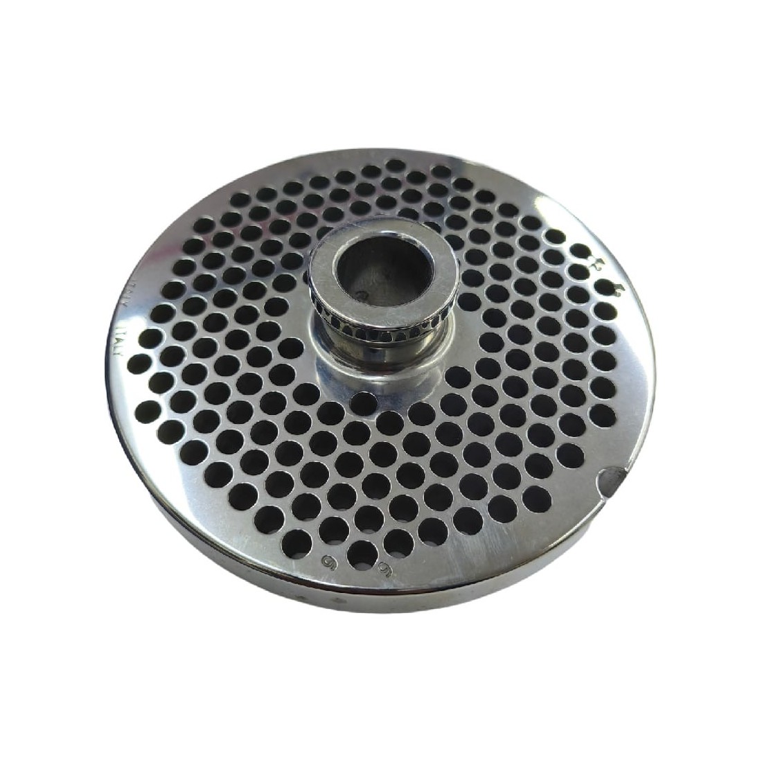 Placa Picadora de carne 42 Taladro 6mm con pivote 1 muesca Inoxidable Enterprise Salvinox Salvador Italy