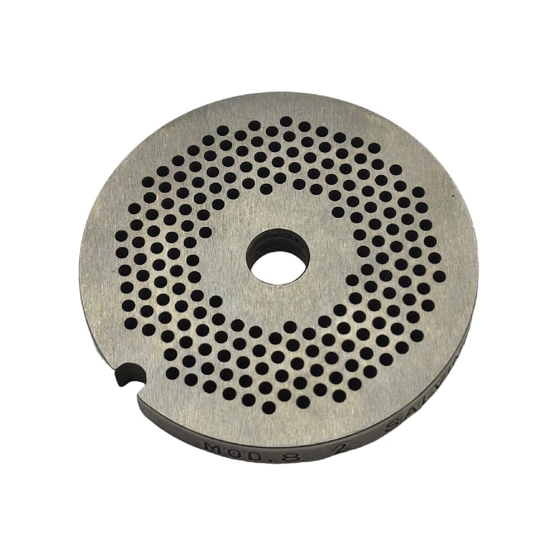 Placa Picadora de carne 8 Taladro 2mm sin pivote 1 Muesca Inoxidable Enterprise Salvinox