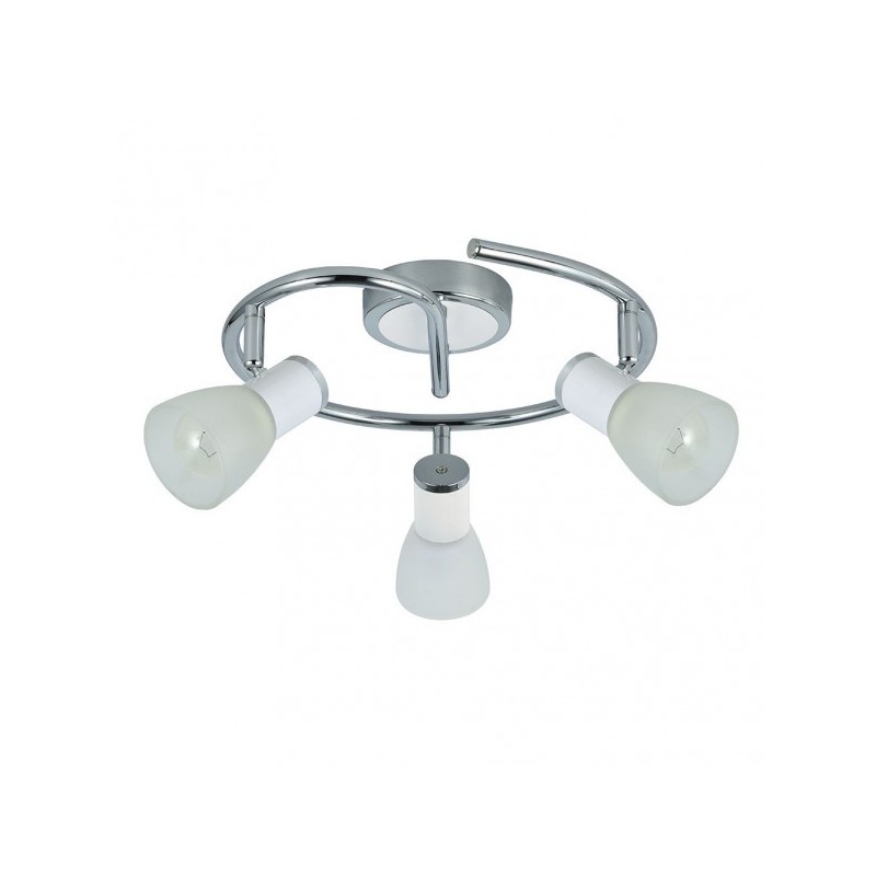 Plafon Cholo3xe14 Blanco/cromo 16x34x34 Cm