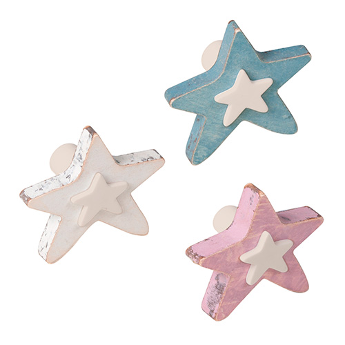 Pomos mueble - Pomo Estrella Madera Shabby 667S