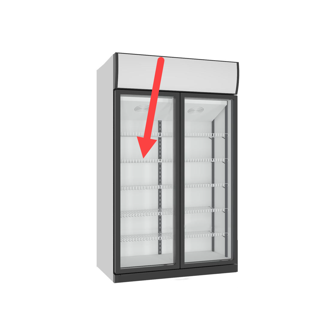 Puerta derecha armario refrigerado LC-850 590x1625mm