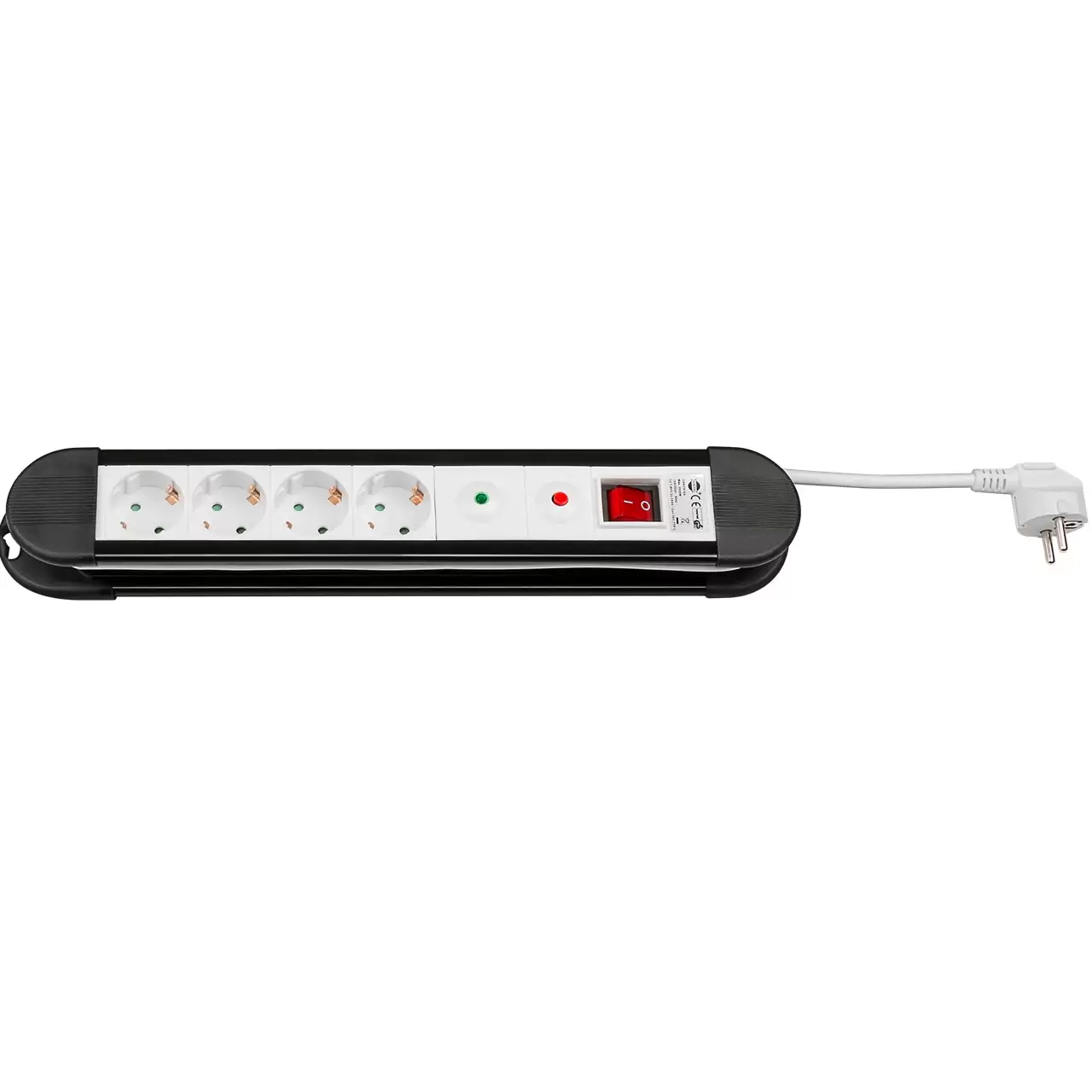 Regleta De Enchufes 4 Schuko Con Interruptor Y Proteccion 1.5 M Blanco