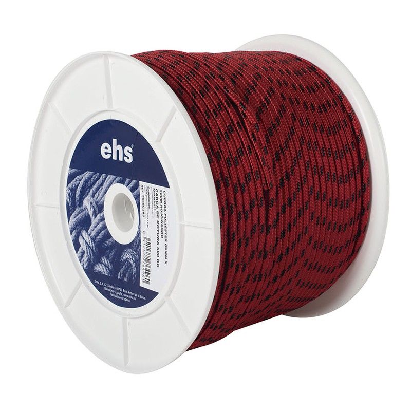 Cuerda Poliéster Ø10Mm X 100M Rojo/Negr 7665C397 Ehs