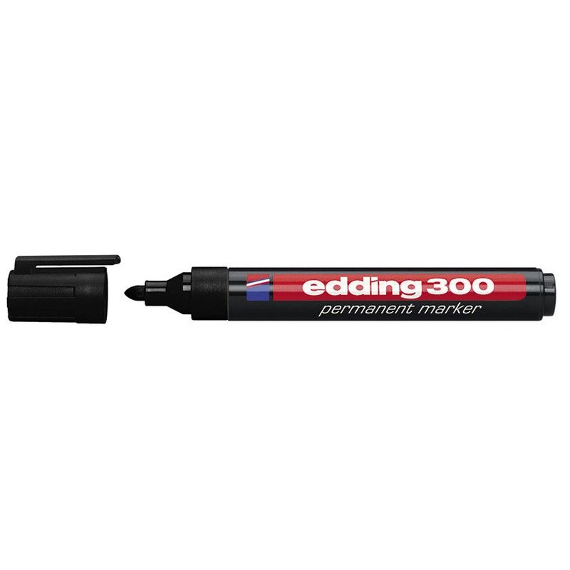 Marcador Perm.Edding 300 Negro Cja.10U 200B263 Edding