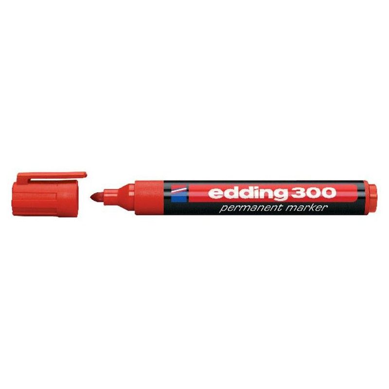 Marcador Perm.Edding 300 Rojo Cja.10U 200B264 Edding