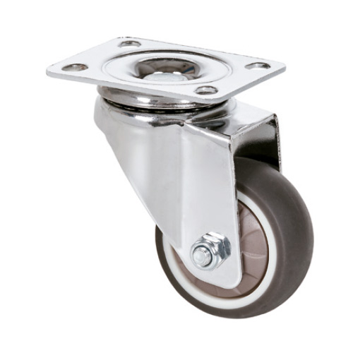 Ruedas - Rueda ALEX Goma Gris con Pletina Serie Doméstica CLR