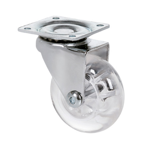 Ruedas - Rueda ALEX Goma Translúcida con Pletina Serie Doméstica BDT