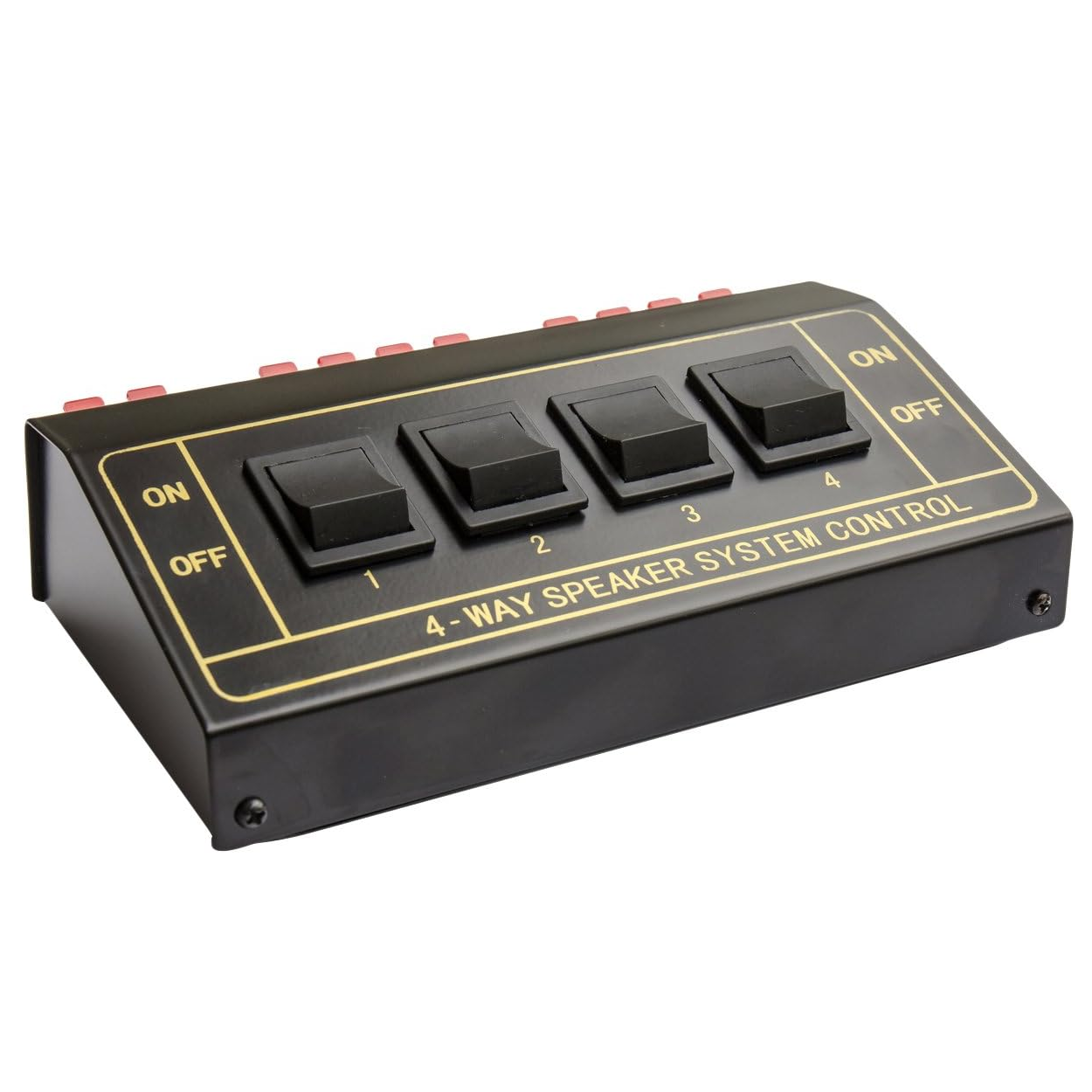 Selector De Altavoces Estereo 4 Salidas  Negro