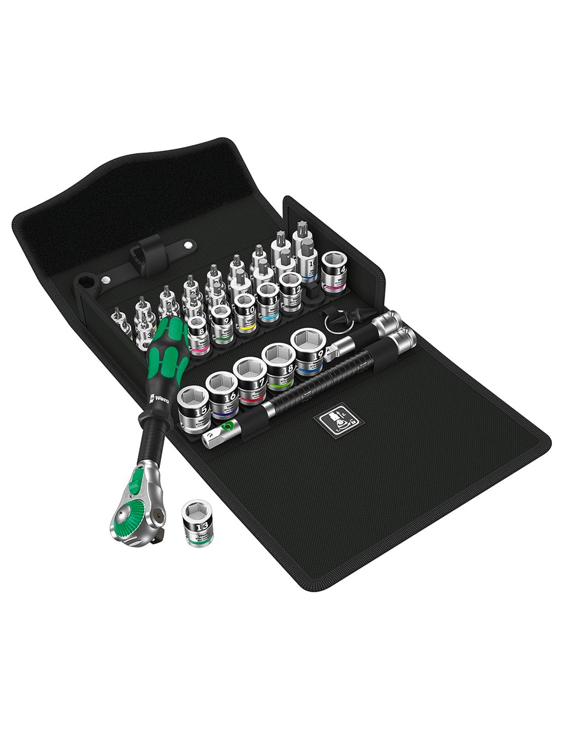 Set de llaves de vaso Zyklop 3/8" WERA 8100 SB All-in Zyklop Speed 3/8" (35 piezas)