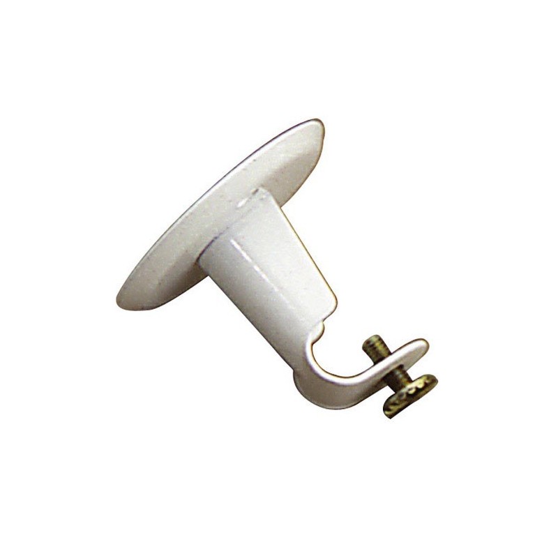 Soporte Barra 12 mm. Blanco Techo Redondo