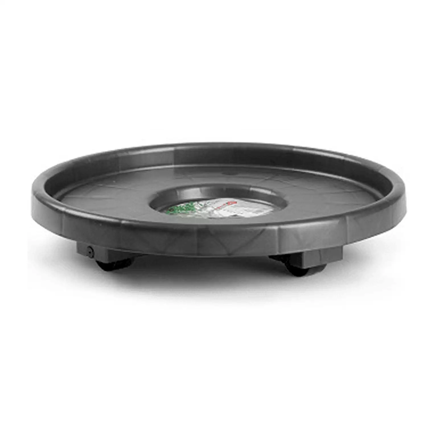 Soporte De Maceta Con Ruedas 34 Cm Negro