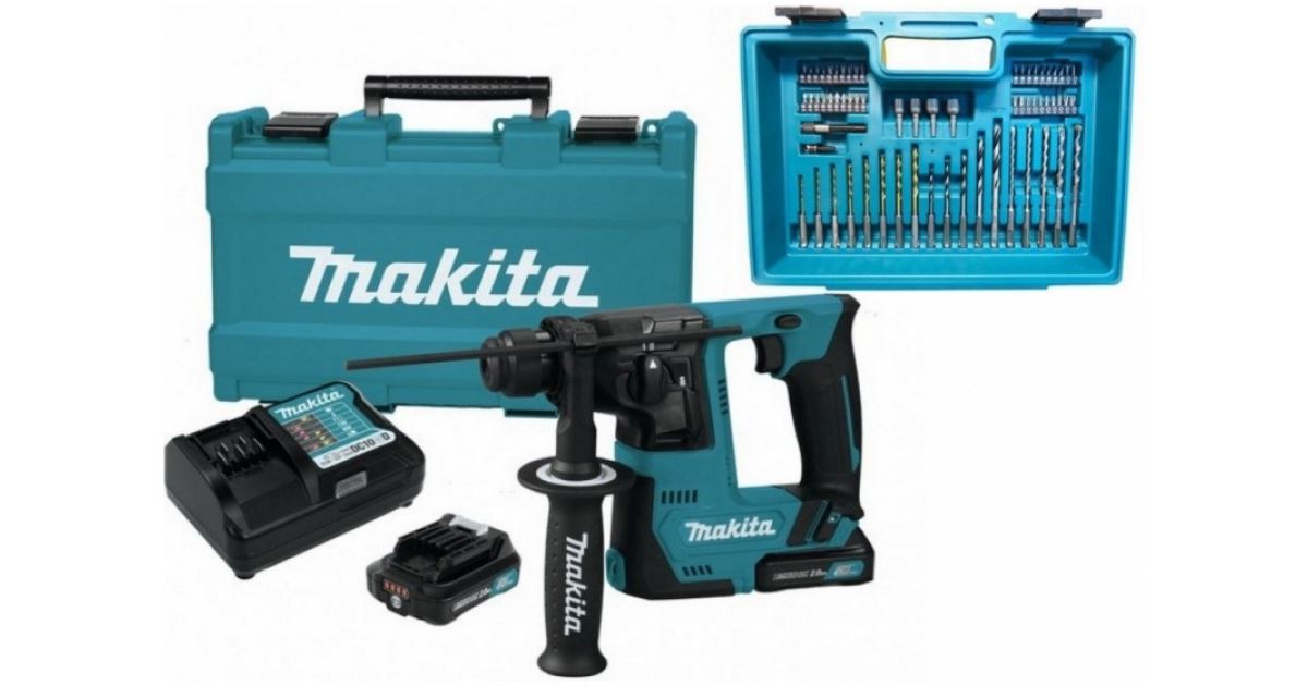 Taladro percutor inalámbrico Makita con accesorios Li-ion CXT 12V/1.5Ah HR140DWYE1