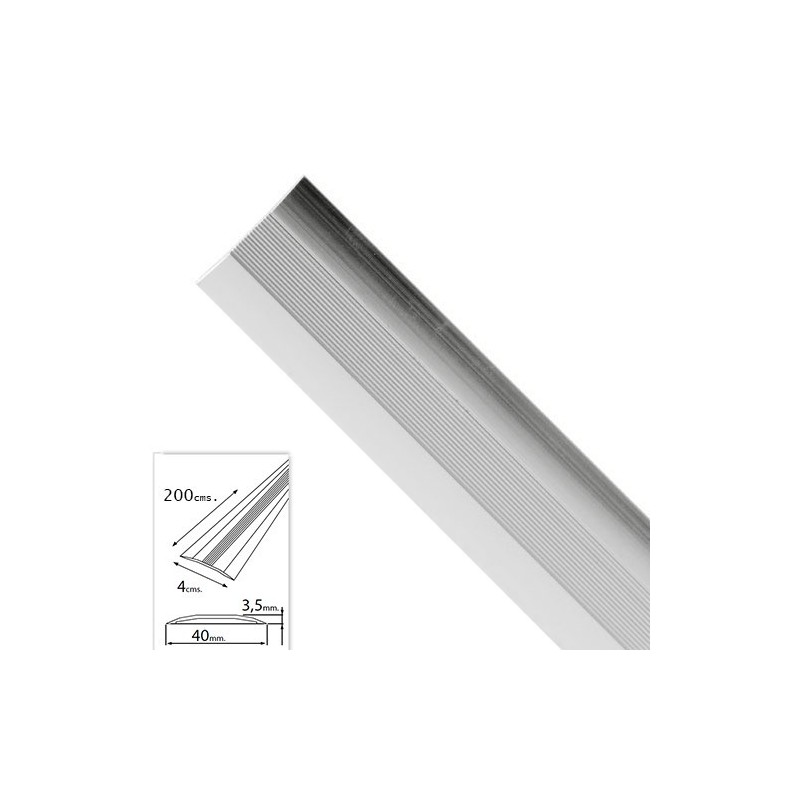 Tapajuntas Adhesivo Para Moquetas Metal Plata 200,0 cm.