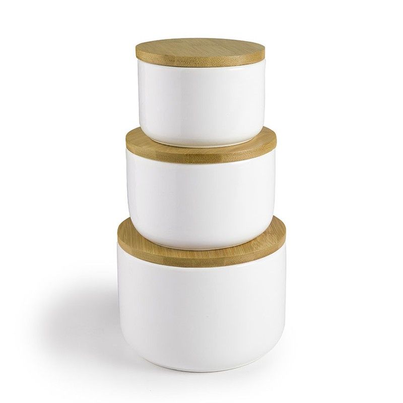 Tarro 1L Ceramica Tapa Bamboo 236Y555 Ibili