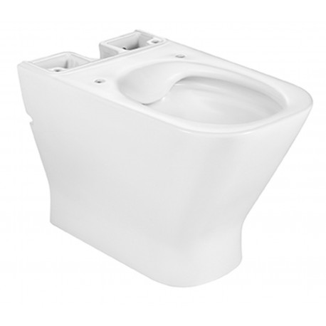 Taza Rimless® adosada a pared compacta con salida dual THE GAP - ROCA