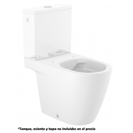 Taza Rimless® con salida dual para inodoro de tanque bajo ONA - ROCA