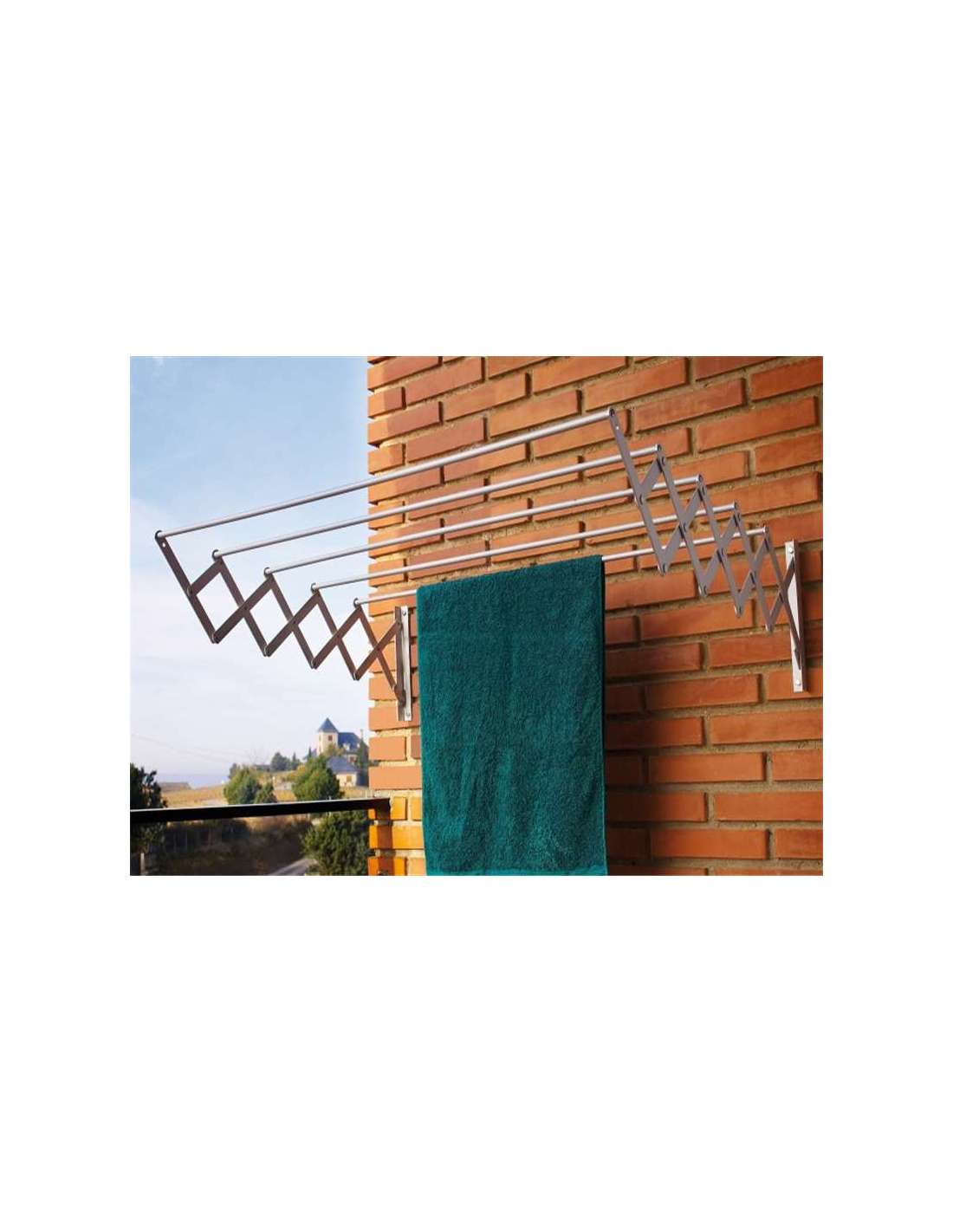 Tendedero Fuelle 1.60m Aluminio CUNCIAL