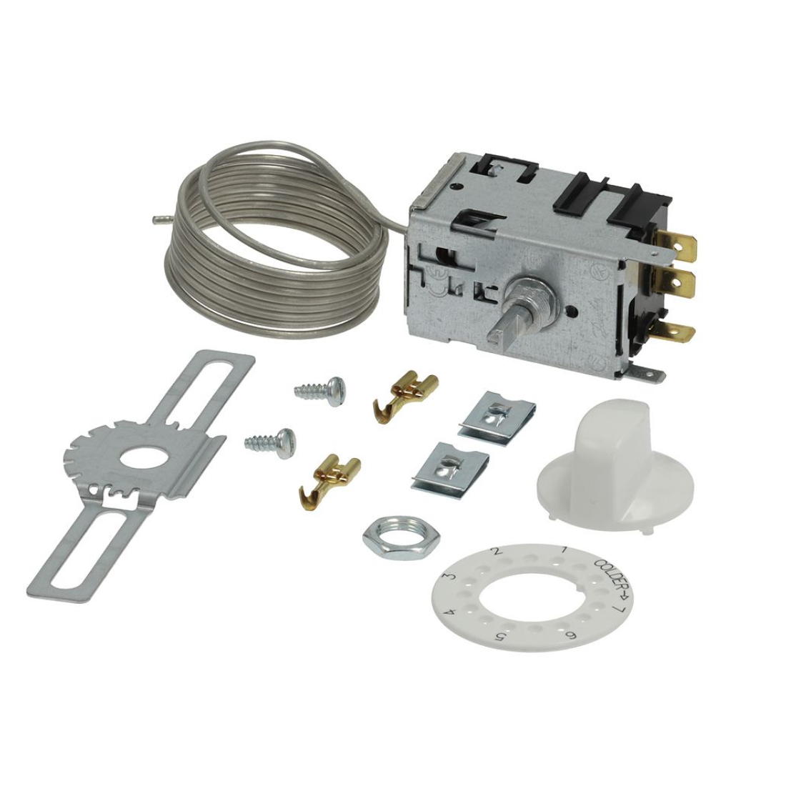 Termóstato margen de trabajo -25 a +2°C capilar 1300mm tipo DANFOSS 390552 tipo 077B0814