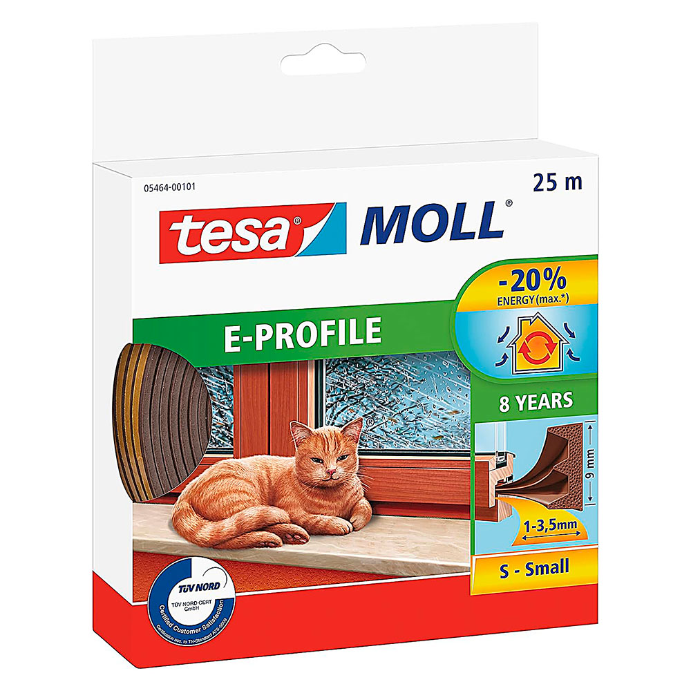 Burlete Poliéster Perfil E Marrón Tesamoll 6x9 5463