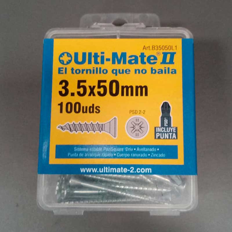 TORNILLO DE ALTO RENDIMIENTO ZINCADO 3.5X50 mm (100 ud)