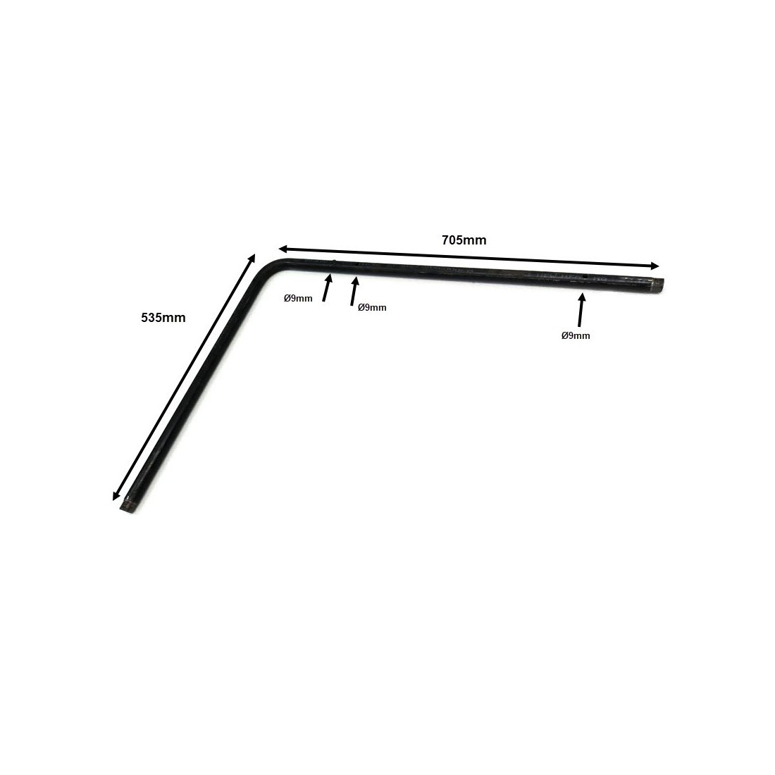 Tubo de alimentación gas Turhan Frytop 2 grifos