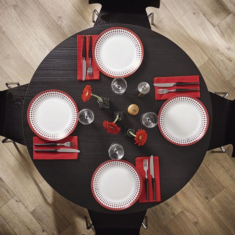 Vajilla 18 Pzas. Adonie Roja Arcopal 340Y38 Arcopal