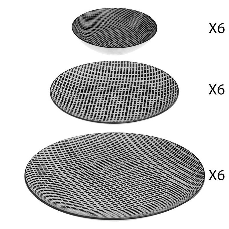 Vajilla Porcel. Bohemia Square 18 Pzs. 418Y54