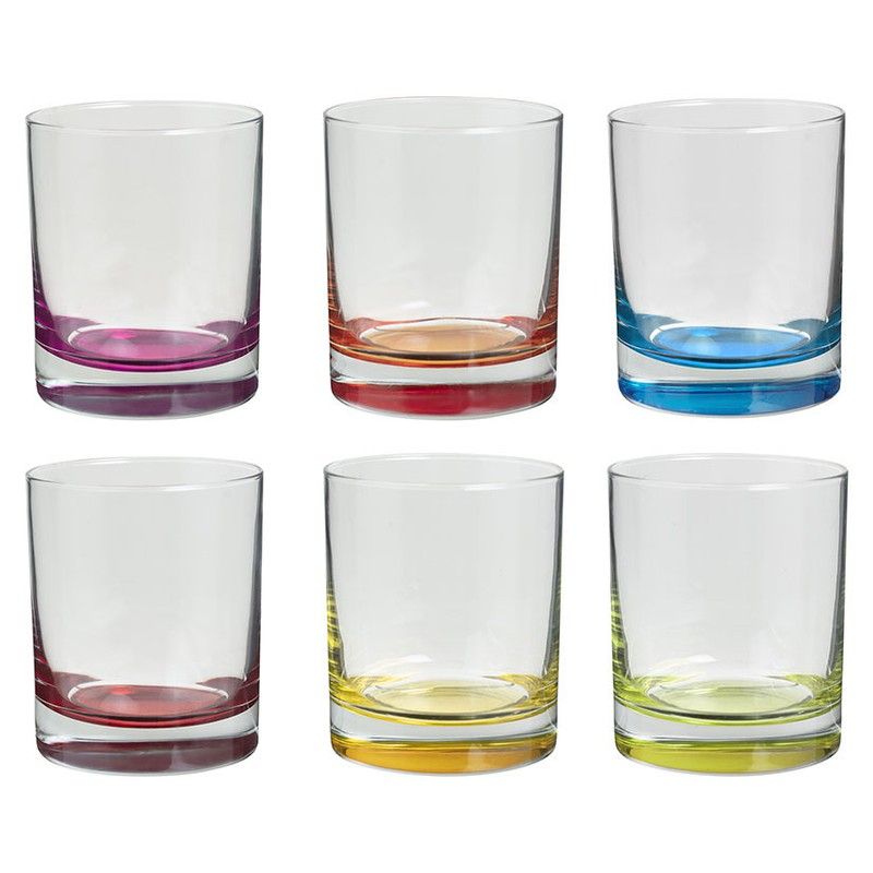Vasos Agua Fondo Color 6 Un. 30,5 Cl. 418Y52