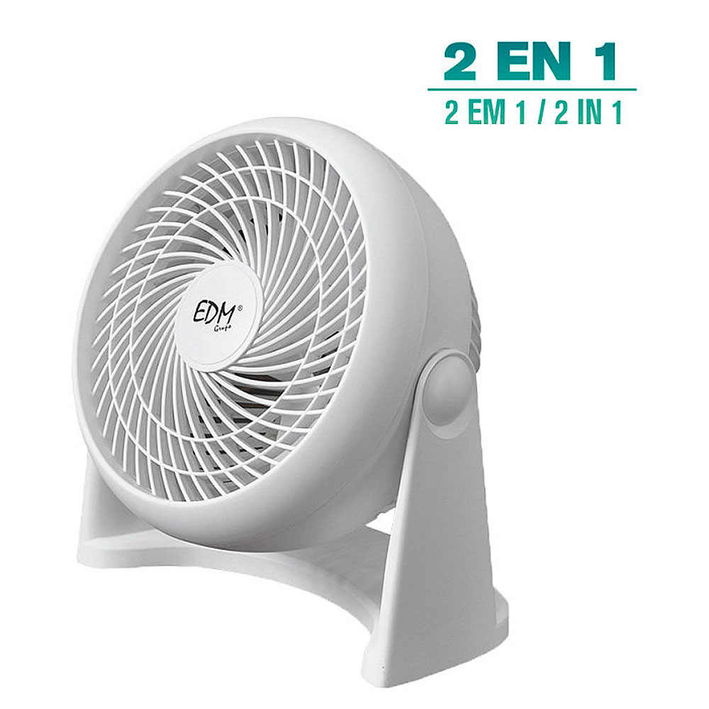 Ventilador 2 en 1 Blanco Suelo y Pared 3 Velocidades 50w
