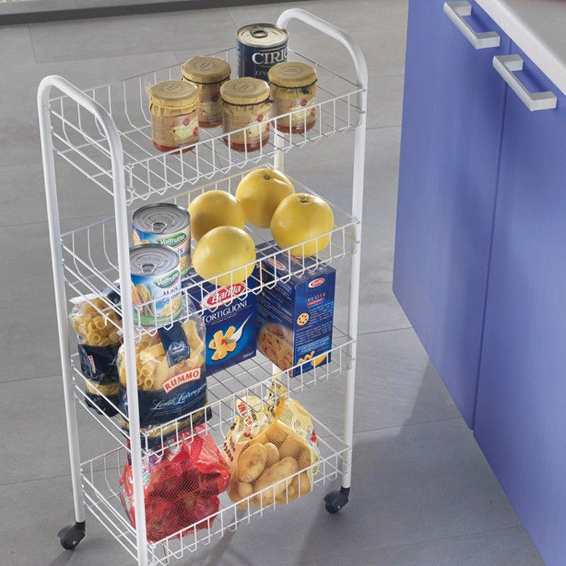 Verdulero Con Ruedas 4 Alturas Pisa 114Y4 Metaltex