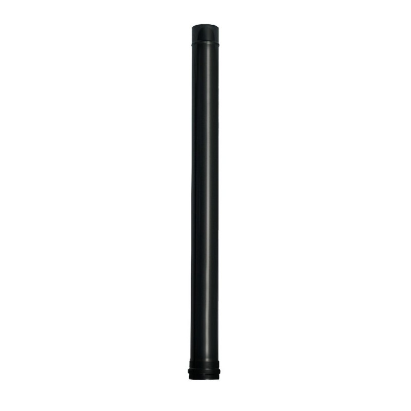 Tubo de Estufa Pellet Acero Vitrificado Negro Ø 80 mm. Longitud 100 cm. Alta resistencia.